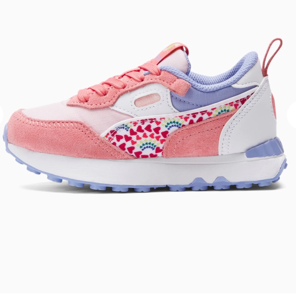 NEW Puma Rider FV Rainbow Sunset Girls with Hearts ❤️❤️ - Picture 2 of 6